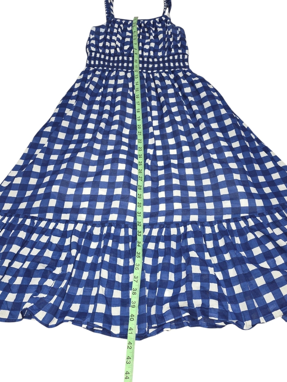 Cleobella Patrice Midi Dress Small Blue White Gingham Organic Cotton Pockets - Picture 8 of 12